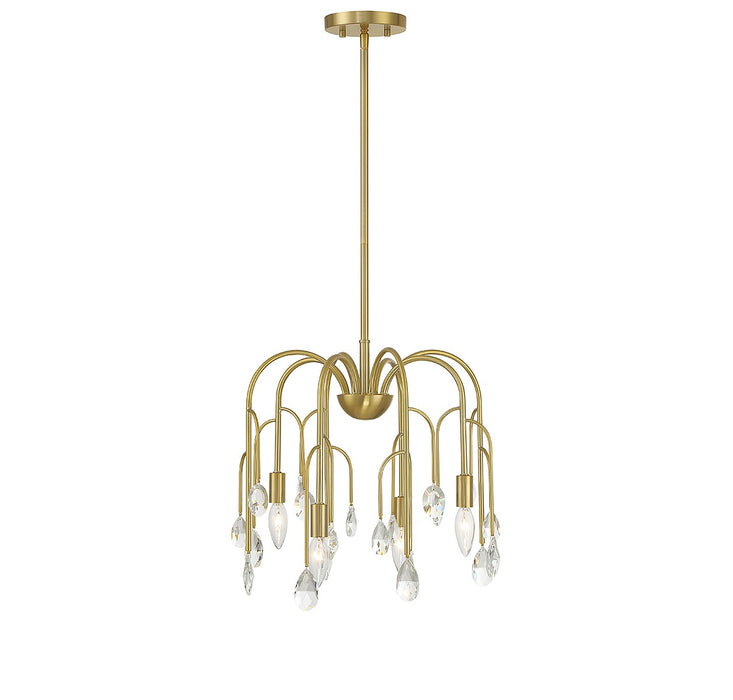 Savoy House - 6-6684-4-127 - Four Light Convertible Semi-Flush or Pendant - Anholt - Noble Brass