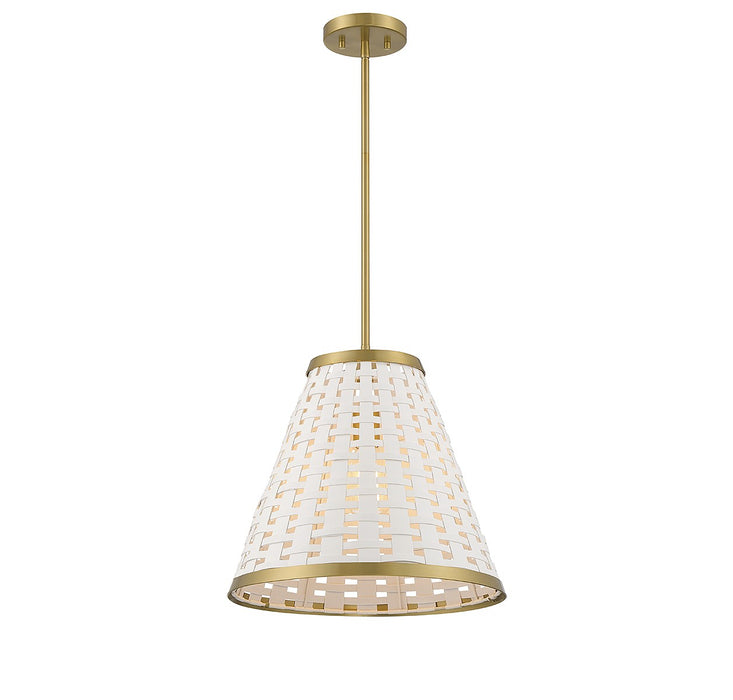 Savoy House - 7-3398-1-322 - One Light Pendant - Aster - Warm Brass