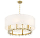 Savoy House - 7-4368-6-322 - Six Light Pendant - Dahlia - Warm Brass