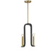 Savoy House - 7-5532-4-143 - Four Light Pendant - Archway - Matte Black with Warm Brass