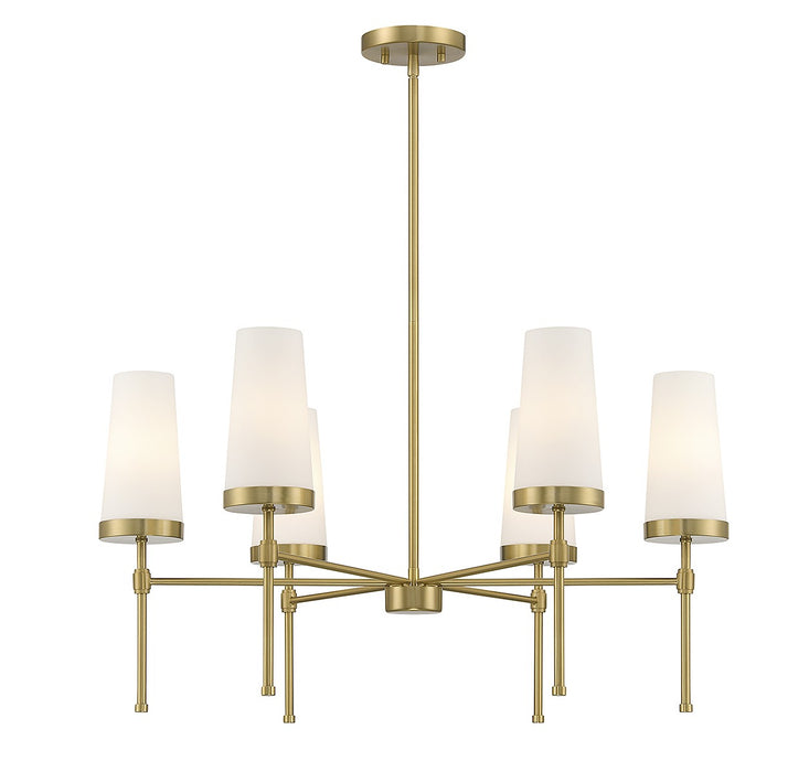 Savoy House - 1-2802-6-322 - Six Light Chandelier - Haynes - Warm Brass