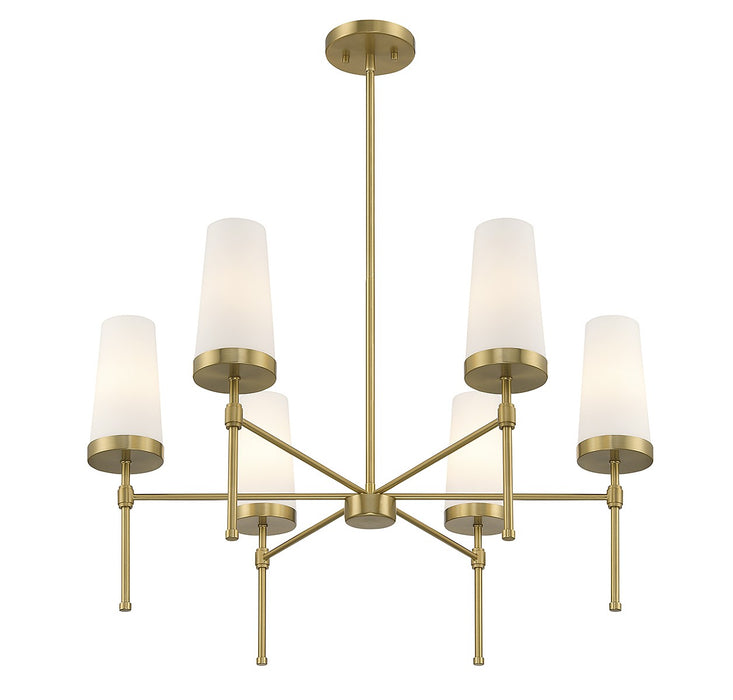 Savoy House - 1-2802-6-322 - Six Light Chandelier - Haynes - Warm Brass