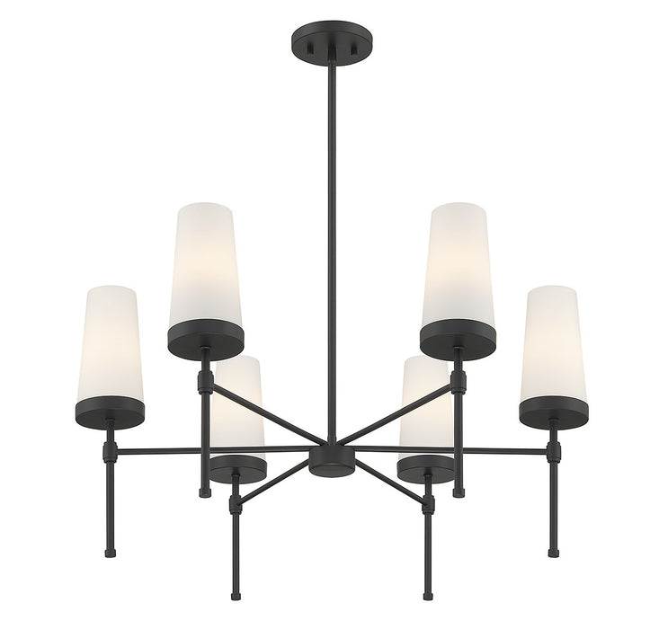 Savoy House - 1-2802-6-89 - Six Light Chandelier - Haynes - Matte Black