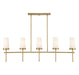 Savoy House - 1-2803-5-322 - Five Light Linear Chandelier - Haynes - Warm Brass