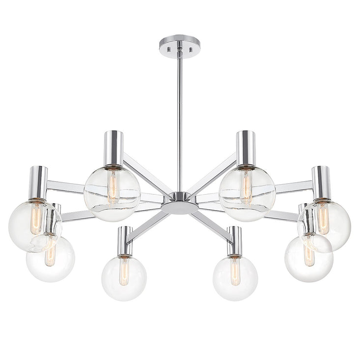 Savoy House - 1-3074-8-11 - Eight Light Chandelier - Wright - Chrome