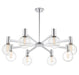 Savoy House - 1-3074-8-11 - Eight Light Chandelier - Wright - Chrome