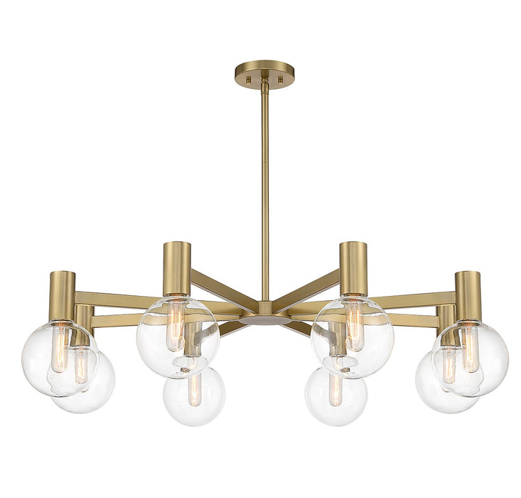 Savoy House - 1-3074-8-322 - Eight Light Chandelier - Wright - Warm Brass