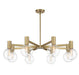 Savoy House - 1-3074-8-322 - Eight Light Chandelier - Wright - Warm Brass