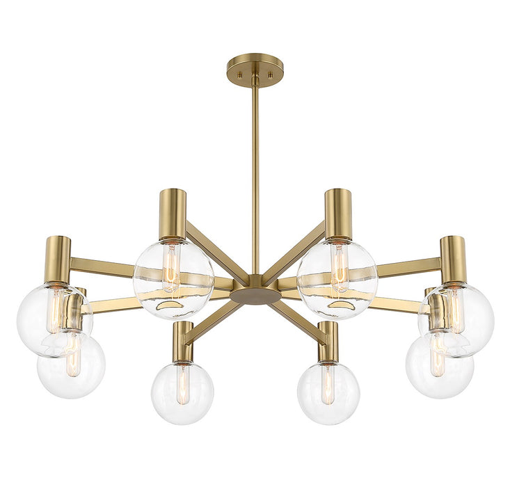 Savoy House - 1-3074-8-322 - Eight Light Chandelier - Wright - Warm Brass