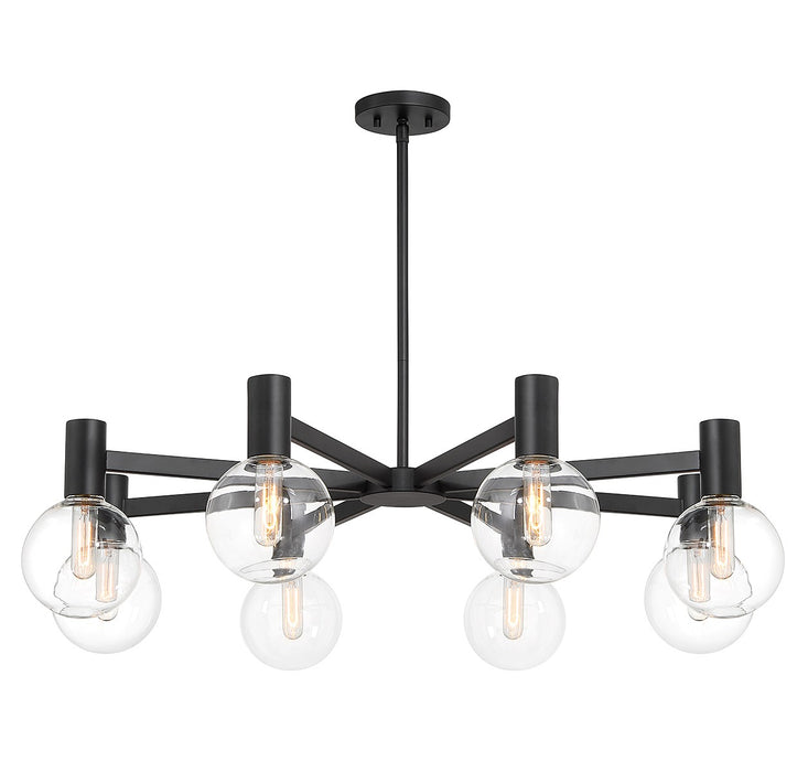 Savoy House - 1-3074-8-89 - Eight Light Chandelier - Wright - Matte Black