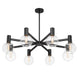 Savoy House - 1-3074-8-89 - Eight Light Chandelier - Wright - Matte Black