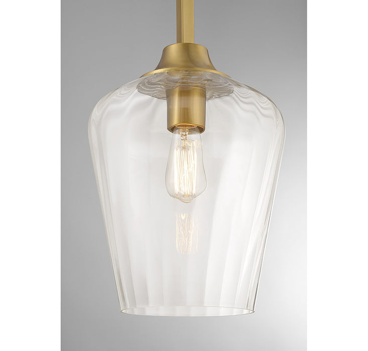 Savoy House - 7-3390-1-322 - One Light Pendant - Carlton - Warm Brass