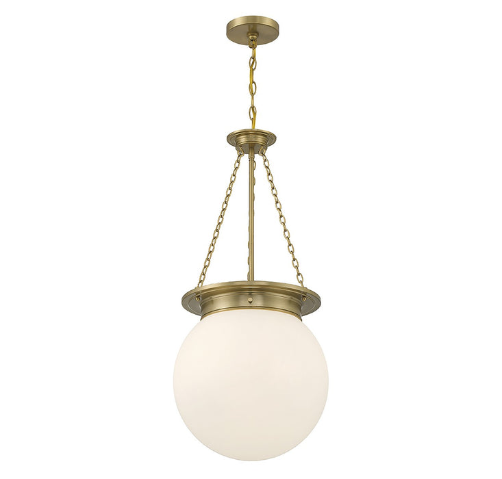 Savoy House - 7-3901-3-322 - Three Light Pendant - Manor - Warm Brass