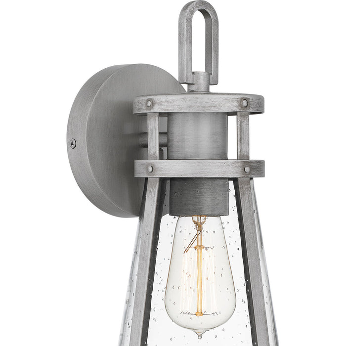 Quoizel - BAB8406ABA - One Light Outdoor Wall Mount - Barber - Antique Brushed Aluminum