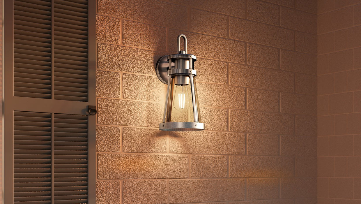 Quoizel - BAB8408ABA - One Light Outdoor Wall Mount - Barber - Antique Brushed Aluminum