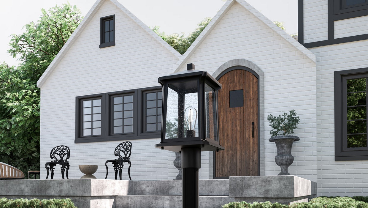 Quoizel - SAT9009MBK - One Light Outdoor Post Mount - Satterfield - Matte Black