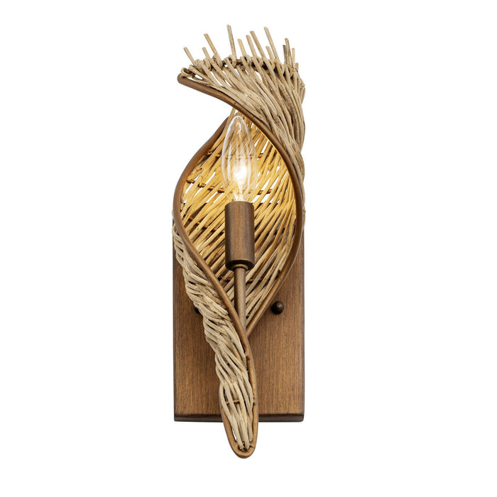 Varaluz - 240K01RBTR - One Light Wall Sconce - Flow - Baguette/Natural Rattan