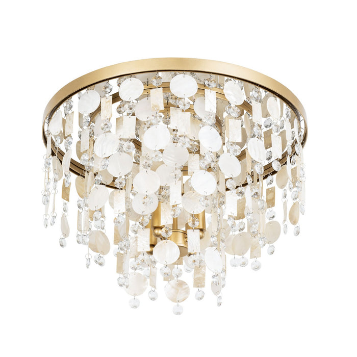 Varaluz - 377S04FG - Four Light Semi-Flush Mount - Kalani - French Gold