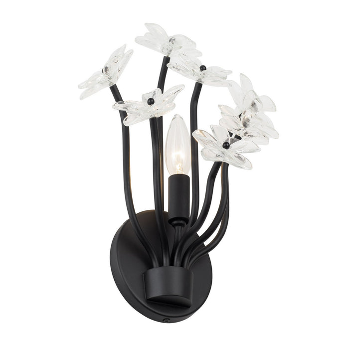 Varaluz - 378W01MB - One Light Wall Sconce - Wildflower - Matte Black