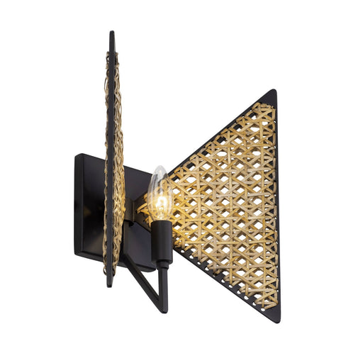 Varaluz - 379W01MBS - One Light Wall Sconce - Machina - Matte Black/Sulihiya