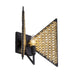 Varaluz - 379W01MBS - One Light Wall Sconce - Machina - Matte Black/Sulihiya