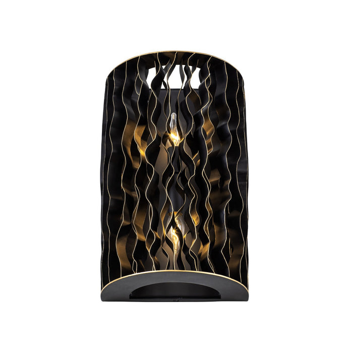 Varaluz - 380W02MBFG - Two Light Wall Sconce - Estela - Matte Black/French Gold