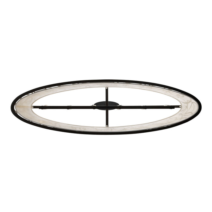 Varaluz - 381N06MBAR - Six Light Linear Pendant - Scribble - Matte Black/Artifact