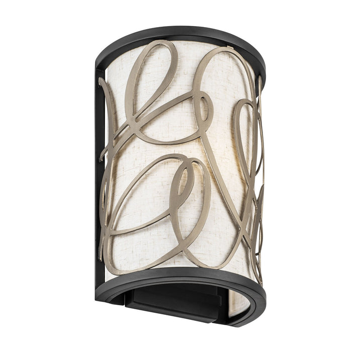 Varaluz - 381W01MBAR - One Light Wall Sconce - Scribble - Matte Black/Artifact