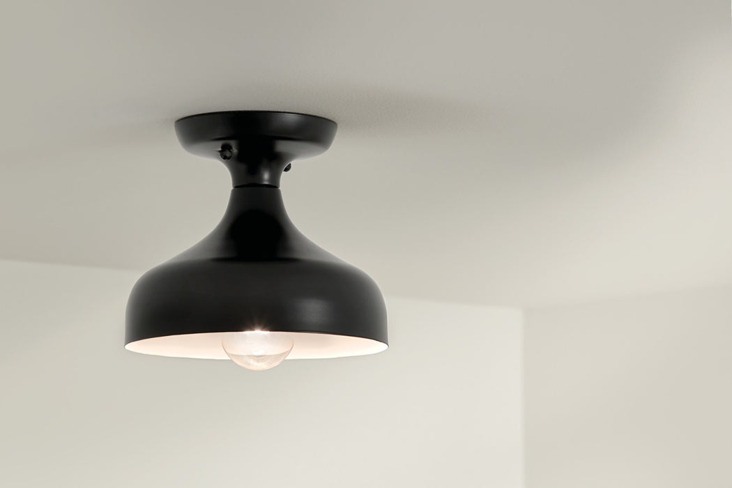 Kichler - 52599BK - One Light Semi Flush Mount - Sisu - Black