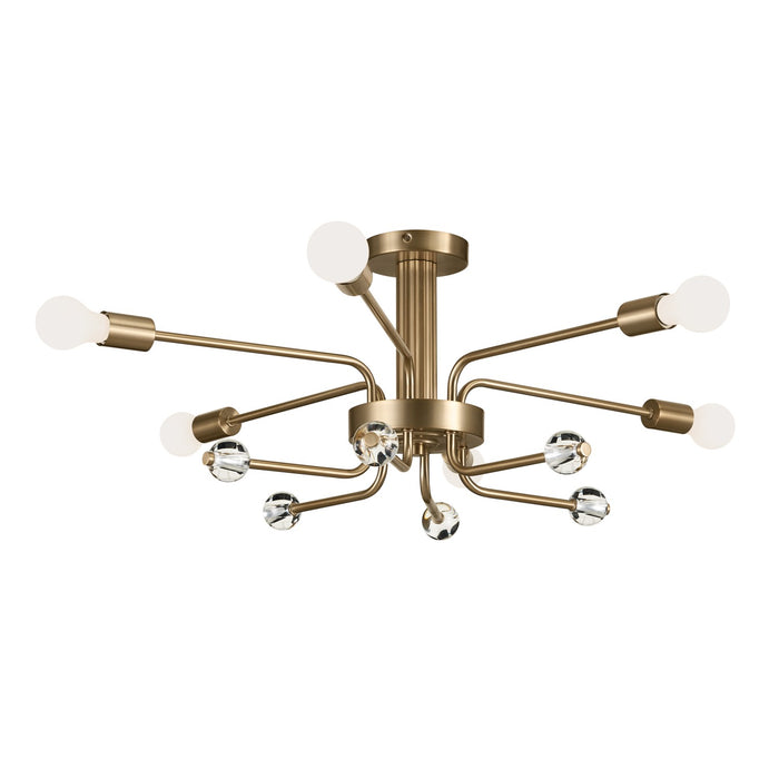 Kichler - 52602CPZ - Six Light Semi Flush Mount - Ocala - Champagne Bronze