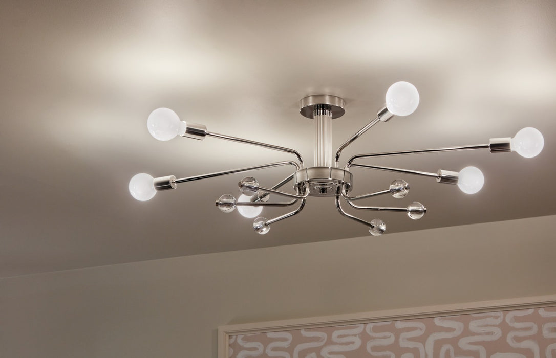 Kichler - 52602PN - Six Light Semi Flush Mount - Ocala - Polished Nickel