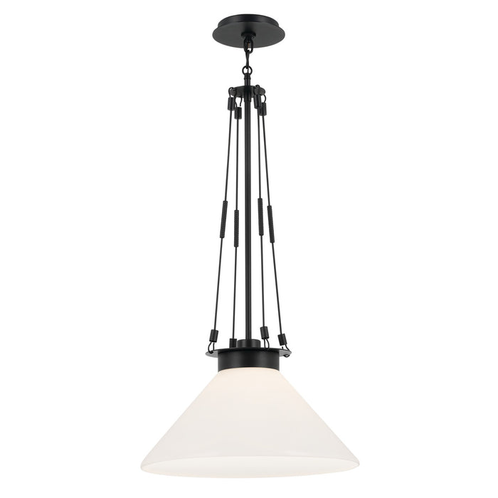 Kichler - 52581BK - One Light Pendant - Albers - Black