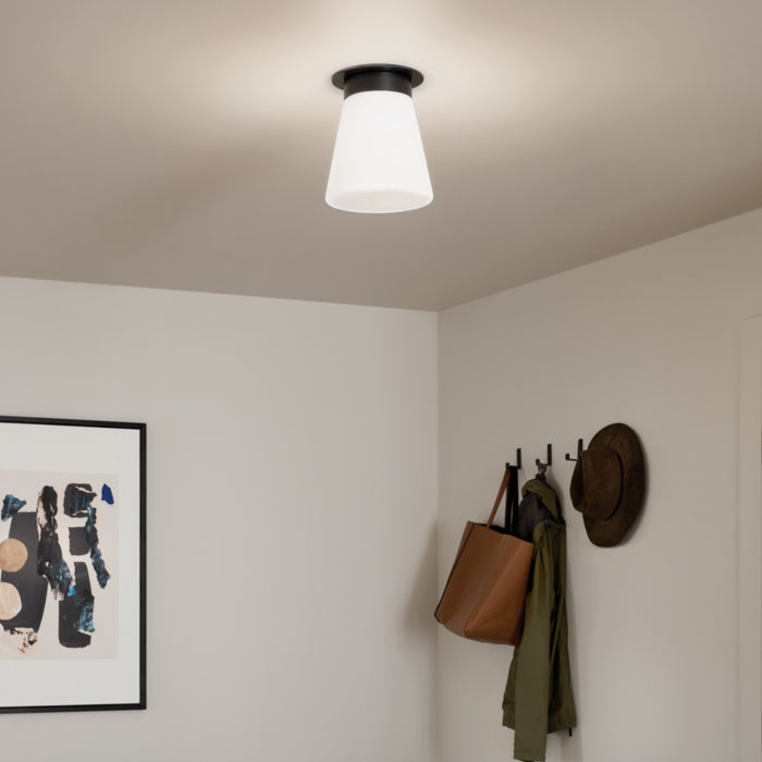 Kichler - 52585BK - One Light Flush Mount - Albers - Black