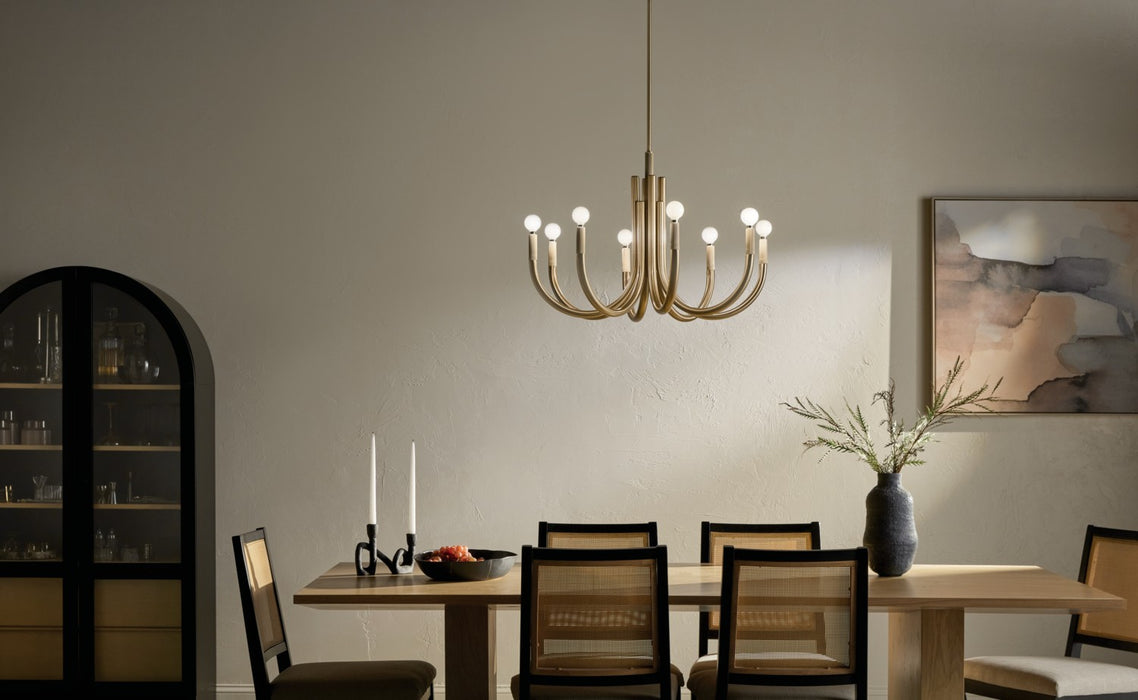 Kichler - 52550CPZ - Eight Light Chandelier - Odensa - Champagne Bronze