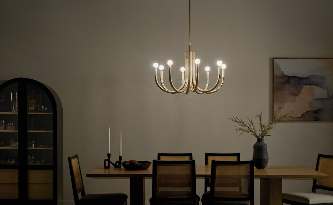 Kichler - 52550CPZ - Eight Light Chandelier - Odensa - Champagne Bronze