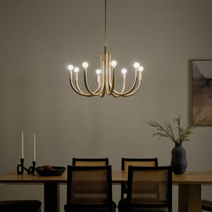 Kichler - 52550CPZ - Eight Light Chandelier - Odensa - Champagne Bronze