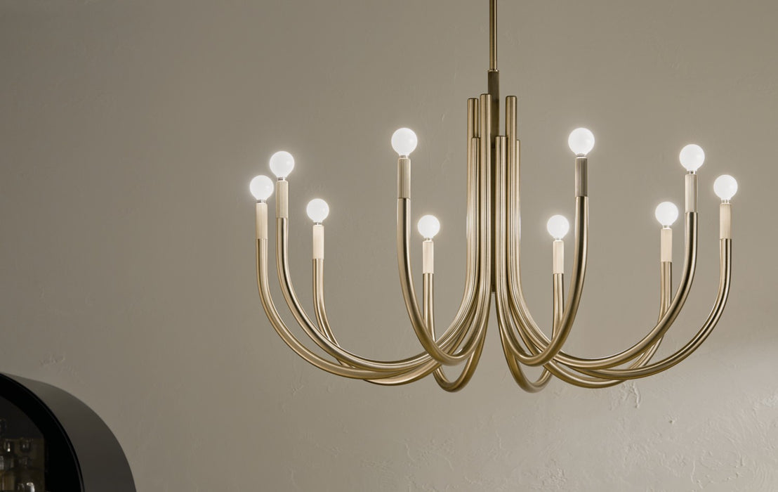 Kichler - 52551CPZ - Ten Light Chandelier - Odensa - Champagne Bronze