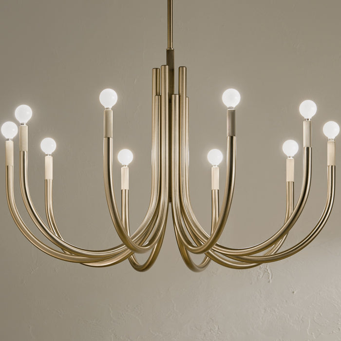 Kichler - 52551CPZ - Ten Light Chandelier - Odensa - Champagne Bronze