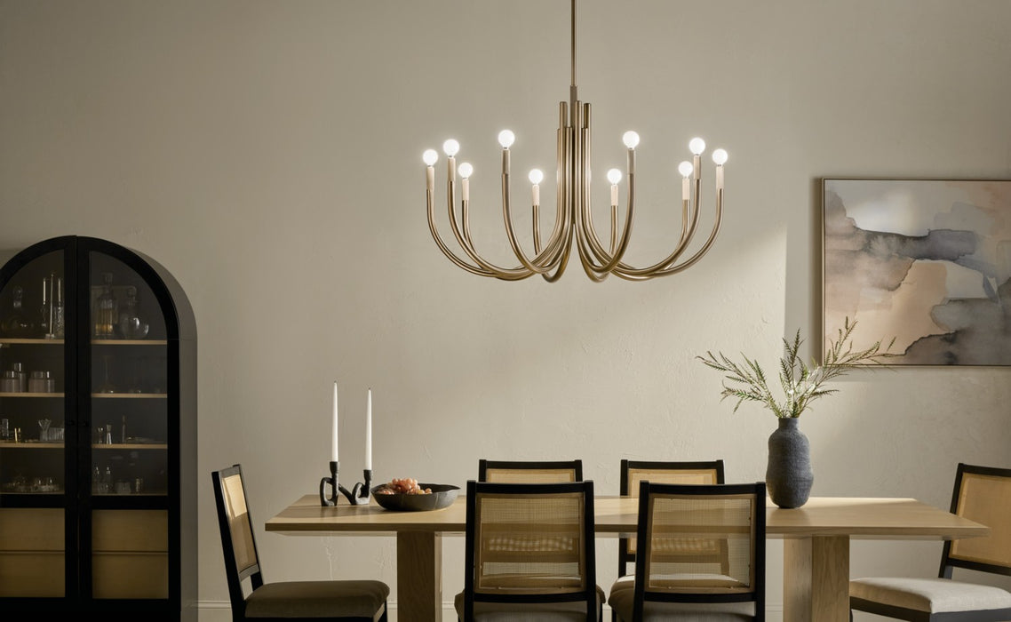 Kichler - 52551CPZ - Ten Light Chandelier - Odensa - Champagne Bronze