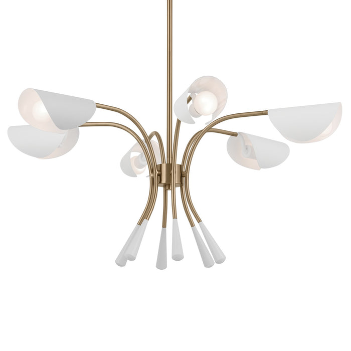 Kichler - 52559CPZWH - Six Light Chandelier - Arcus - Champagne Bronze