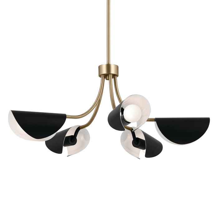 Kichler - 52558CPZBK - Five Light Chandelier/Semi Flush - Arcus - Champagne Bronze