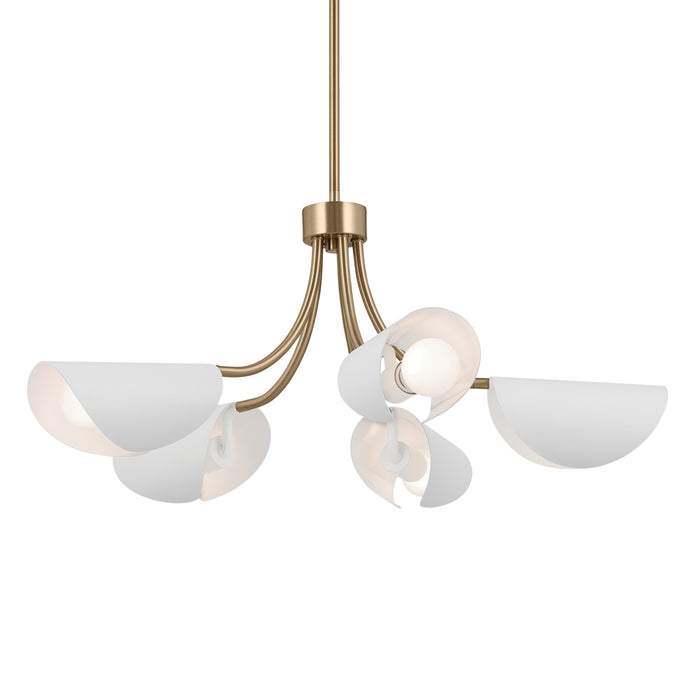 Kichler - 52558CPZWH - Five Light Chandelier/Semi Flush - Arcus - Champagne Bronze