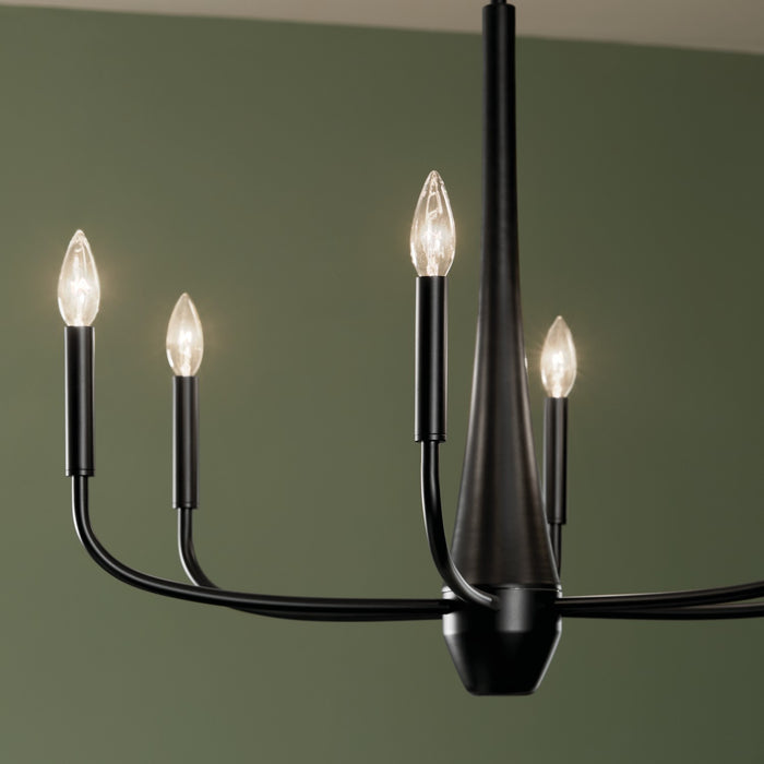 Kichler - 52525BK - Six Light Chandelier - Deela - Black