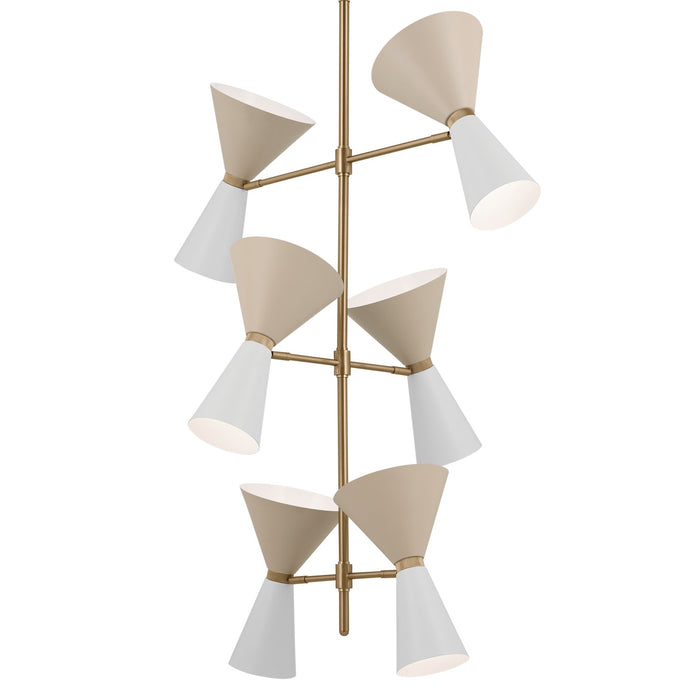 Kichler - 52568CPZGRG - 12 Light Foyer Chandelier - Phix - Champagne Bronze