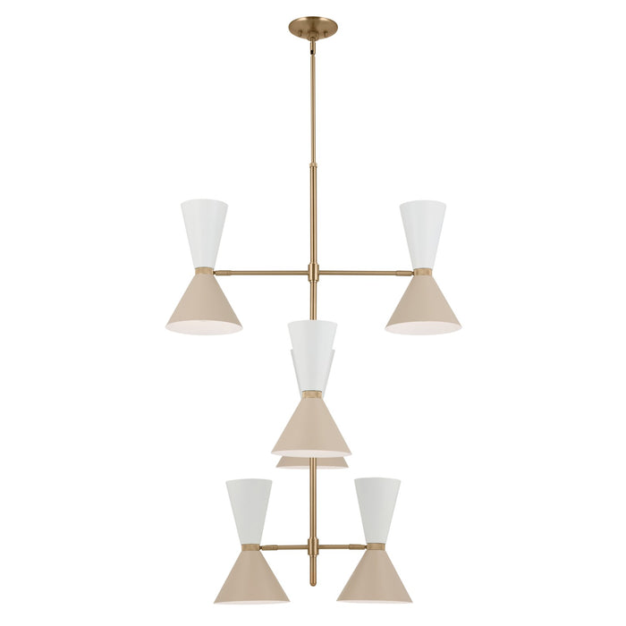 Kichler - 52568CPZGRG - 12 Light Foyer Chandelier - Phix - Champagne Bronze