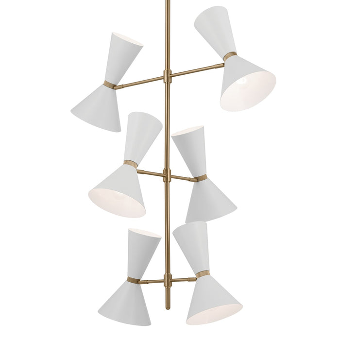 Kichler - 52568CPZWH - 12 Light Foyer Chandelier - Phix - Champagne Bronze