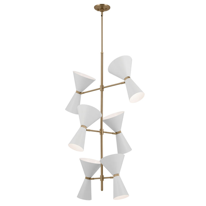 Kichler - 52568CPZWH - 12 Light Foyer Chandelier - Phix - Champagne Bronze