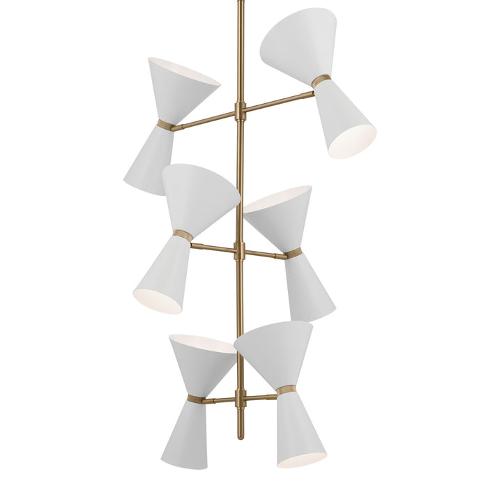 Kichler - 52568CPZWH - 12 Light Foyer Chandelier - Phix - Champagne Bronze