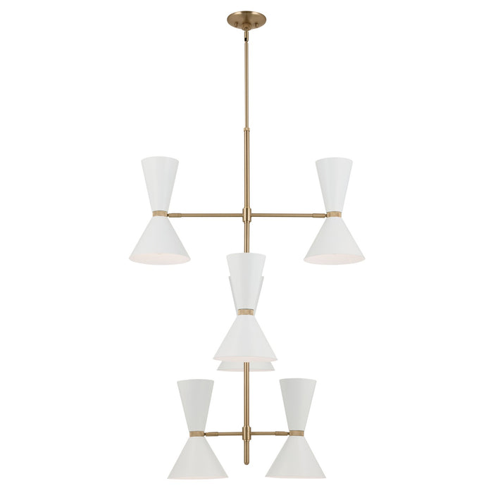 Kichler - 52568CPZWH - 12 Light Foyer Chandelier - Phix - Champagne Bronze