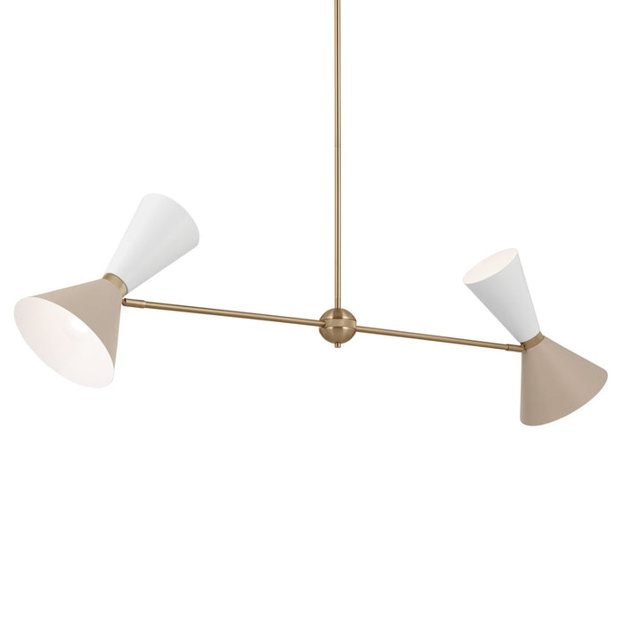 Kichler - 52569CPZGRG - Four Light Linear Chandelier - Phix - Champagne Bronze